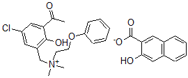 CAS#: 34987-38-7, (3-Acetyl-5-Chloro-2-Hydroxyphenyl)Methyl-Dimethyl-[2-(Phenoxy)Ethyl]Azanium; 3-Hydroxynaphthalene-2-Carboxylate