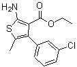 CAS 登录号：350989-54-7， 2-氨基-4-(3-氯苯基)-5-甲基-3-噻吩羧酸乙酯