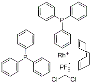 CAS#: 35238-97-2, (1,5-Cyclooctadiene)Bis(Triphenylphosphine)Rhodium(I) Hexafluorophosphate Dichloromethane Complex (1:1)