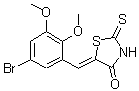 CAS 登录号：352694-18-9， (5Z)-5-(5-溴-2,3-二甲氧基苄亚基)-2-硫代-1,3-噻唑烷-4-酮