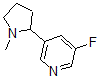 CAS 登录号：35286-36-3， 3-氟-5-(1-甲基吡咯烷-2-基)吡啶