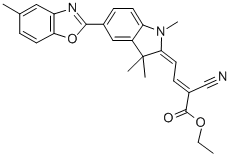 CAS#: 35325-49-6, Ethyl (Z,4Z)-2-Cyano-4-[1,3,3-Trimethyl-5-(5-Methyl-1,3-Benzoxazol-2-Yl)Indol-2-Ylidene]But-2-Enoate