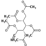 CAS 登录号：35439-42-0， (1S,2R,3S,4R)-4,5-二乙酰氧基-1-氰基-1,2,3-戊烷三基三乙酸酯