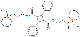 CAS 登录号：35515-77-6， 二[3-(1-乙基哌啶-1-鎓-1-基)丙基]2,4-二苯基环丁烷-1,3-二羧酸酯二碘化物