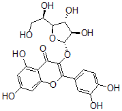CAS 登录号：35589-21-0， 3-[(2S,3R,4R,5S)-5-[(1R)-1,2-二羟基乙基]-3,4-二羟基四氢呋喃-2-基]氧基-2-(3,4-二羟基苯基)-5,7-二羟基苯并吡喃-4-酮