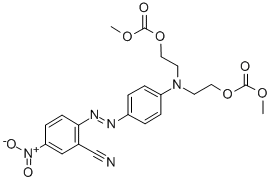 CAS#: 35650-01-2, 2-[[4-(2-Cyano-4-Nitrophenyl)Diazenylphenyl]-(2-Methoxycarbonyloxyethyl)Amino]Ethyl Methyl Carbonate