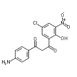 CAS 登录号：357166-58-6， 1-(4-氨基苯基)-3-(5-氯-2-羟基-3-硝基苯基)-1,3-丙烷二酮