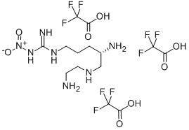 CAS#: 357965-99-2, N-[(4S)-4-Amino-5-[(2-aminoethyl)amino]pentyl]-N'-nitro-Guanidine tris(trifluoroacetate)