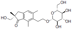 CAS#: 35910-15-7, (2S)-2-(Hydroxymethyl)-2,5,7-Trimethyl-6-[2-[(2R,3R,4S,5S,6R)-3,4,5-Trihydroxy-6-(Hydroxymethyl)Oxan-2-Yl]Oxyethyl]-3H-Inden-1-One
