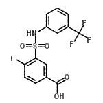 CAS#: 361157-20-2, 4-Fluoro-3-{[3-(Trifluoromethyl)Phenyl]Sulfamoyl}Benzoic Acid