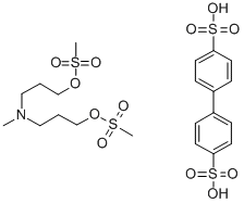 CAS#: 36148-80-8, 3-(Methyl-(3-Methylsulfonyloxypropyl)Amino)Propyl Methanesulfonate; 4-(4-Sulfophenyl)Benzenesulfonic Acid