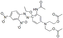 CAS 登录号：3618-65-3， N-[5-[二[2-(乙酰氧基)乙基]氨基]-2-[(2,4-二硝基苯基)偶氮]-4-乙氧基苯基]-乙酰胺
