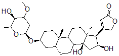 CAS#: 36190-93-9, 4-[(3S,5R,10S,13R,14S,16S,17R)-14,16-Dihydroxy-3-[(2S,5R)-5-Hydroxy-4-Methoxy-6-Methyloxan-2-Yl]Oxy-10,13-Dimethyl-1,2,3,4,5,6,7,8,9,11,12,15,16,17-Tetradecahydrocyclopenta[a]Phenanthren-17-Yl]-5H-Furan-2-One