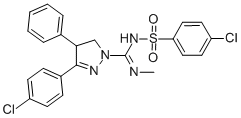 CAS#: 362519-49-1, 5-(4-Chlorophenyl)-N-(4-chlorophenyl)sulfonyl-N'-methyl-4-phenyl-3,4-dihydropyrazole-2-carboximidamide