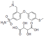 CAS#: 364323-49-9, 3-[(Dimethylamino)Methyl]-4-[4-(Methylsulfanyl)Phenoxy]Benzene-1-Sulfonamide L-Tartarate (1:1)