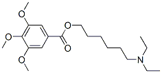 CAS 登录号：36488-80-9， 6-二乙基氨基己基3,4,5-三甲氧基苯甲酸酯
