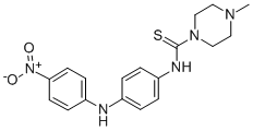 CAS#: 36590-19-9, 4-Methyl-N-[4-[(4-Nitrophenyl)Amino]Phenyl]-1-Piperazinecarbothioamide