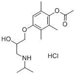 CAS#: 36592-77-5, 4-[2-Hydroxy-3-[(1-Methylethyl)Amino]Propoxy]-2,3,6-Trimethyl-Phenol 1-Acetate Hydrochloride (1:1)