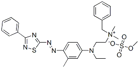 CAS#: 36790-31-5, 2-[Ethyl-[3-Methyl-4-[(3-Phenyl-1,2,4-Thiadiazol-5-Yl)Diazenyl]Phenyl]Amino]Ethyl-Dimethyl-(Phenylmethyl)Azanium Methyl Sulfate