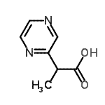 CAS 登录号：36932-80-6， 2-(2-吡嗪基)丙酸