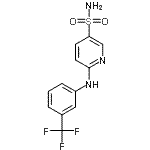 CAS 登录号：37105-07-0， 6-{[3-(三氟甲基)苯基]氨基}-3-吡啶磺酰胺