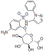 CAS#: 37393-47-8, (2S,3S,4S,5R,6S)-6-[5-Amino-2-[(2-Phenylpyrazol-3-Yl)Sulfamoyl]Phenoxy]-3,4,5-Trihydroxyoxane-2-Carboxylic Acid