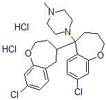 CAS#: 37483-87-7, 1-[8-Chloro-5-(8-Chloro-2,3,4,5-Tetrahydro-1-Benzoxepin-4-Yl)-3,4-Dihydro-2H-1-Benzoxepin-5-Yl]-4-Methylpiperazine Dihydrochloride
