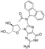 CAS 登录号：37819-60-6， N-[2-氨基-9-[(4S,5R)-4-羟基-5-(羟基甲基)四氢呋喃-2-基]-6-氧代-3H-嘌呤-8-基]-N-(9H-芴-2-基)乙酰胺