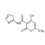 CAS#: 380633-41-0, 4-Hydroxy-6-Methyl-2-Oxo-N-(1,3-Thiazol-2-Yl)-2H-Pyran-3-Carboxamide