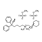 CAS 登录号：3810-83-1， (5-氰基-5,5-二苯基-戊基)-二甲基-[2-(4-甲基吗啉-4-鎓-4-基)乙基]铵甲基硫酸酯盐