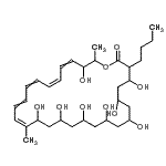 CAS 登录号:38264-25-4, (17Z,23Z)-3-丁基-4,6,8,10,12,14,16,27-八羟基-17,28-二甲基氧杂环二十八碳-17,19,21,23,25-五烯-2-酮