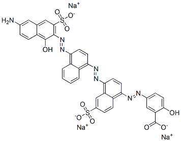 CAS#: 3841-15-4, Trisodium (3Z)-3-[[4-[4-[(2E)-2-(6-Amino-1-Oxo-3-Sulfonatonaphthalen-2-Ylidene)Hydrazinyl]Naphthalen-1-Yl]Diazenyl-6-Sulfonatonaphthalen-1-Yl]Hydrazinylidene]-6-Oxocyclohexa-1,4-Diene-1-Carboxylate
