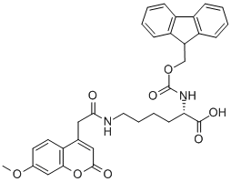 CAS 登录号：386213-32-7， N2-芴甲氧羰基-N6-(7-甲氧基香豆素基)-L-赖氨酸