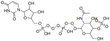 CAS 登录号：3863-56-7， [(2R,3R,4R,5R,6R)-3-乙酰氨基-4-羟基-6-(羟基甲基)-5-磺基氧基四氢吡喃-2-基][[(2R,3S,4R,5R)-5-(2,4-二氧代嘧啶-1-基)-3,4-二羟基四氢呋喃-2-基]甲氧基-羟基磷酰]磷酸氢酯