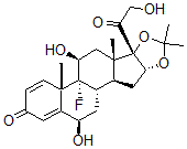 CAS#: 3869-32-7, (6,11,16A)-9-Fluoro-6,11,21-Trihydroxy-16,17-[(1-Methylethylidene)Bis(Oxy)]-Pregna-1,4-Diene-3,20-Dione
