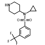 CAS 登录号：387350-79-0， N-环丙基-N-(4-哌啶基)-3-(三氟甲基)苯磺酰胺