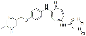 CAS#: 38767-91-8, N-(4-((4-(2-Hydroxy-3-((Isopropyl)Amino)Propoxy)Phenyl)Amino)-5-Oxo-1,3,6-Cycloheptatrien-1-Yl)-Acetamide Dihydrochloride