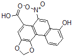CAS 登录号：38965-71-8， 8-羟基-6-硝基萘并[2,1-g][1,3]苯并二氧戊环-5-羧酸