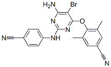 CAS#: 394729-17-0, 4-[6-Amino-5-Bromo-2-[(4-Cyanophenyl)Amino]Pyrimidin-4-Yl]Oxy-3,5-Dimethylbenzonitrile