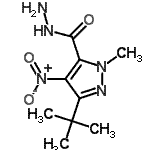 CAS#: 395654-40-7, 1-Methyl-3-(2-Methyl-2-Propanyl)-4-Nitro-1H-Pyrazole-5-Carbohydrazide