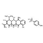 CAS 登录号:39649-76-8, 11A-氯-4-(二甲基氨基)-3,5,10,12A-四羟基-6-亚甲基-1,11,12-三氧代-1,4,4A,5,5A,6,11,11A,12,12A-十氢-2-并四苯甲酰胺4-甲基苯磺酸酯(1:1)