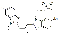 CAS 登录号：39981-04-9， 3-[(2Z)-5-溴-2-[(2E)-2-[(3-乙基-5,6-二甲基-2H-1,3-苯并噻唑-1-鎓-2-基)亚甲基]丁亚基]-1,3-苯并噻唑-3-基]丙烷-1-磺酸酯