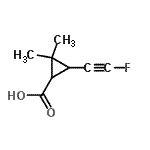 CAS 登录号：403507-47-1， 3-(氟乙炔基)-2,2-二甲基环丙烷羧酸