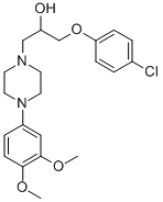 CAS#: 40475-25-0, 1-(4-Chlorophenoxy)-3-[4-(3,4-Dimethoxyphenyl)Piperazin-1-Yl]Propan-2-Ol