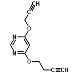 CAS 登录号：405928-83-8， 4-(3-丁炔-1-基氧基)-6-(2-丙炔-1-基氧基)嘧啶