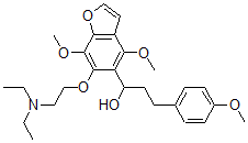 CAS 登录号：40680-78-2， 6-[2-(二乙基氨基)乙氧基]-4,7-二甲氧基-alpha-[2-(4-甲氧基苯基)乙基]-5-苯并呋喃甲醇