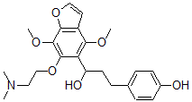 CAS#: 40680-85-1, 4,7-Dimethoxy-6-[2-(Dimethylamino)Ethoxy]-alpha-[2-(4-Hydroxyphenyl)Ethyl]-5-Benzofuranmethanol
