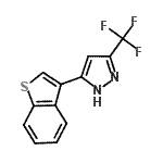CAS 登录号：4099-11-0， 5-(1-苯并噻吩-3-基)-3-(三氟甲基)-1H-吡唑