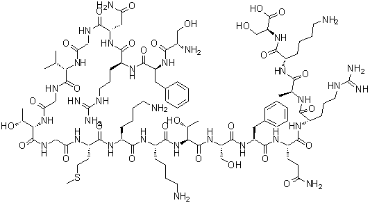 CAS#: 412938-67-1, L-Seryl-L-Phenylalanyl-L-Arginyl-L-Asparaginylglycyl-L-Valylglycyl-L-Threonylglycyl-L-Methionyl-L-Lysyl-L-Lysyl-L-Threonyl-L-Seryl-L-Phenylalanyl-L-Glutaminyl-L-Arginyl-L-Alanyl-L-Lysyl-L-Serine