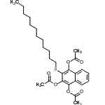 CAS 登录号:41565-78-0, 3-(十二烷基硫基)-1,2,4-萘三基三乙酸酯